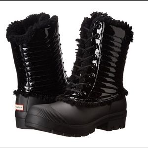 HUNTER Waterproof Cold Weather Boots Patent Pac.